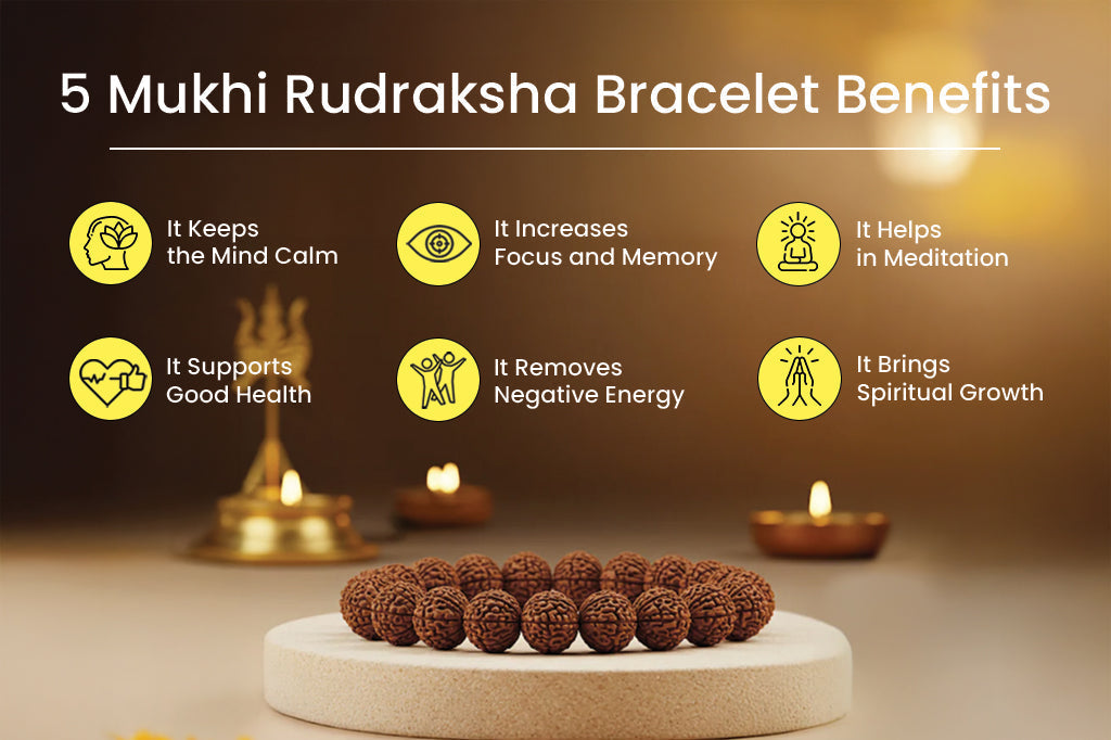 5 Mukhi Rudraksha Bracelet Benefits for Your Health and Mind