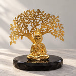 24K Gold Plated Buddha with Tree
