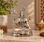 Brass Superfine Blessing Shiva Idol 4 Inch