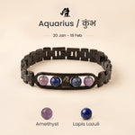 Aquarius Zodiac Metal Bracelet