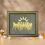 Limited Edition - 7 Horses on Raw Pyrite Frame (Big Size)
