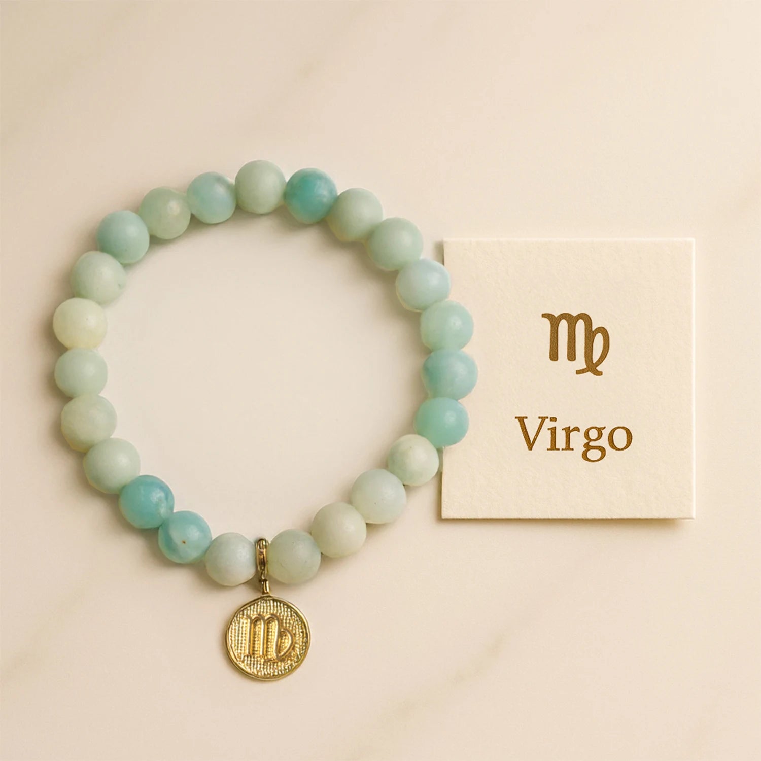 Virgo Amazonite Bracelet with Charm