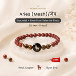 Aries (मेष राशि) Zodiac Red Jasper & Tiger Eye Bracelet for Women