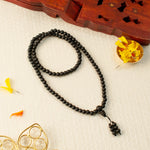 Karungali Malai 6mm Stretchable - 108+1 Beads (Original Ebony Wood)