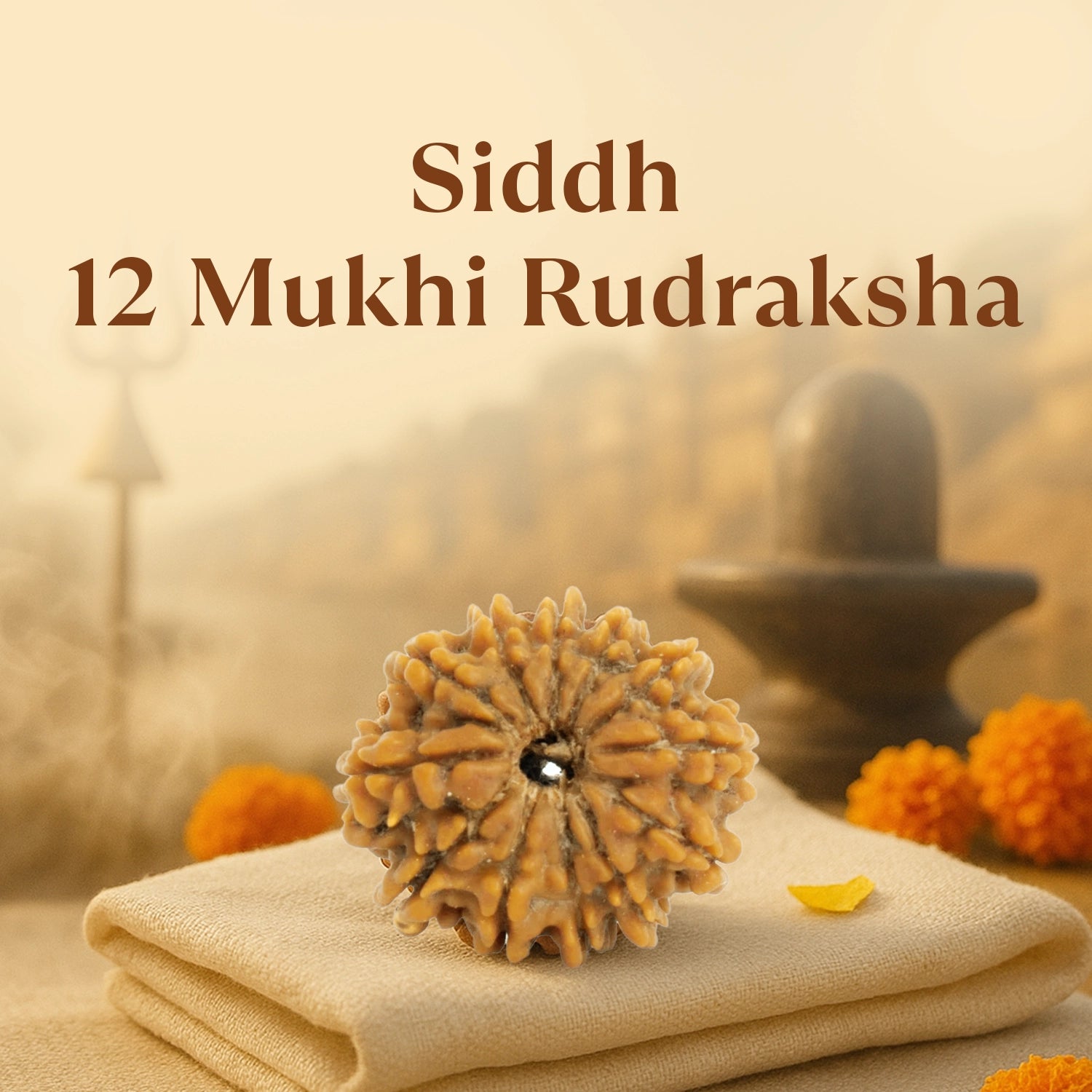 Kashi Siddh Nepal Origin 12 Mukhi Rudraksha -  18mm - 22mm