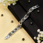 Metal Raw Pyrite Bracelet - Silver