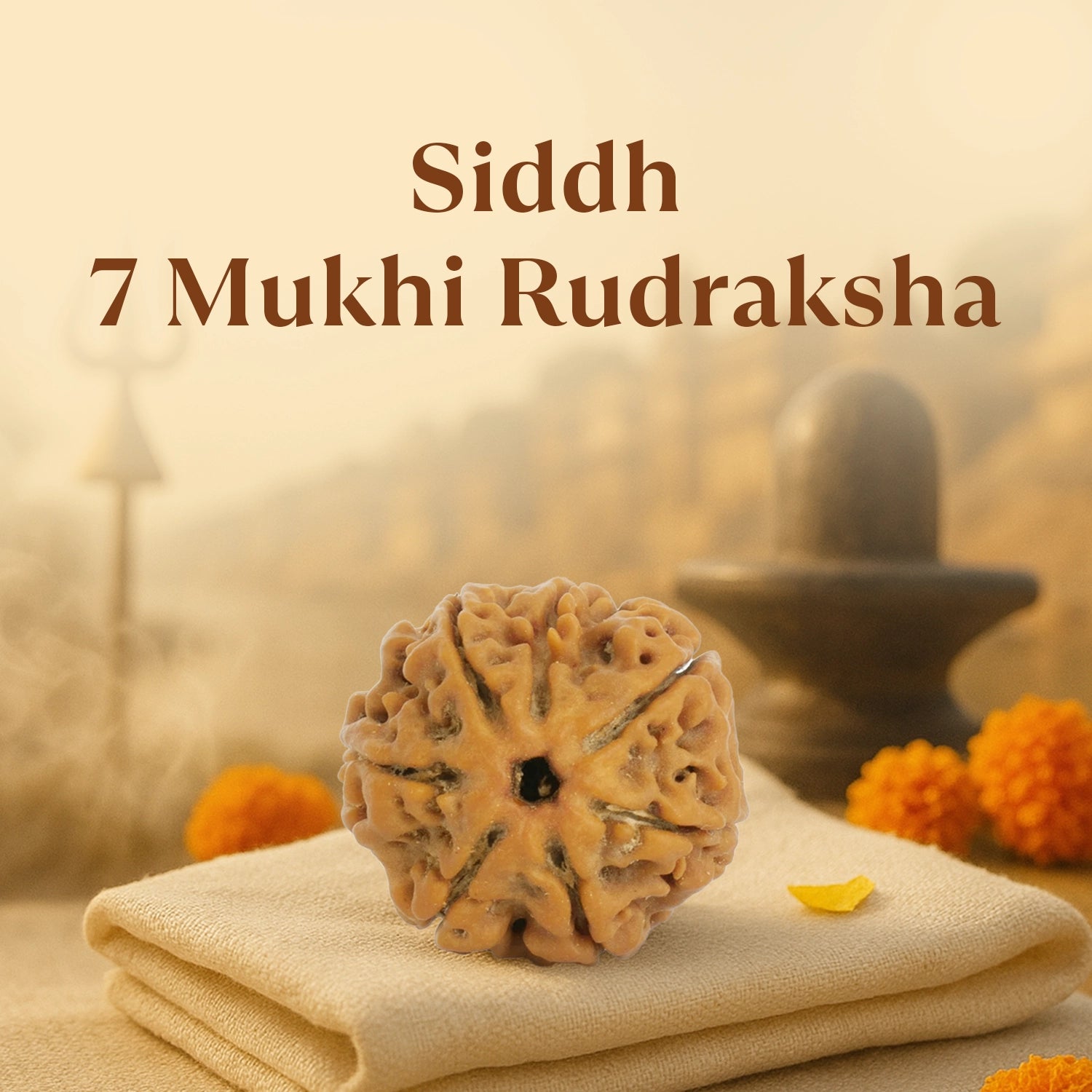 Kashi Siddh Nepal Origin 7 Mukhi Rudraksha -  18mm - 22mm