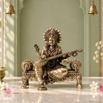 Goddess Saraswati Brass Idol