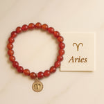 Aries Carnelian Bracelet with Charm