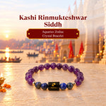 Rinmukteshwar Siddh Aquarius Zodiac Bracelet With FREE Raw Selenite Plate