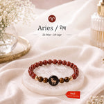 Aries (मेष राशि) Zodiac Red Jasper & Tiger Eye Bracelet for Women