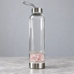 Crystal glass bottle (Rose Quartz)