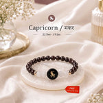 Capricorn (मकर राशि) Zodiac Garnet & Milky Quartz Bracelet for Women
