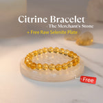 Citrine Bracelet with FREE Raw Selenite Plate