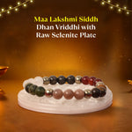 Maa Lakshmi Siddh Dhan Vriddhi with Raw Selenite Plate