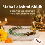 Maha Lakshmi Siddh Dhan Yog Bracelet with FREE Raw Selenite Plate