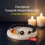 Energised Navgrah Shanti Bracelet with FREE Raw Selenite Plate