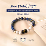Libra (तुला राशि) Zodiac LapisLazuli & Howlite Bracelet