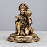 Brass Superfine Blessing Hanuman Idol 3.5 Inch