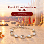 Rinmukteshwar Siddh Mulank 2 Moon Bracelet with FREE Raw Selenite Plate