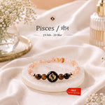 Pisces (मीन राशि) Zodiac Citrine & Tiger Eye Bracelet for Women