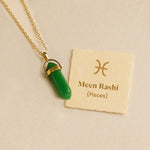 Green Jade Pencil Pendant (Meen Rashi) Pisces