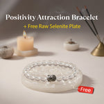 Positivity Attraction Bracelet with FREE Raw Selenite Plate