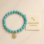Turquoise Bracelet with Charm (Dhanu Rashi) Sagittarius
