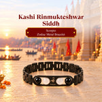 Rinmukteshwar Siddh Scorpio Zodiac Metal Bracelet with Free Raw Selenite Plate
