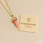 Rose Quartz Pencil Pendant (Vrishabha Rashi) Taurus