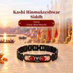 Rinmukteshwar Siddh Taurus Zodiac Metal Bracelet with Free Raw Selenite Plate