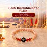 Rinmukteshwar Siddh Taurus Zodiac Bracelet for Women with Free Raw Selenite Plate