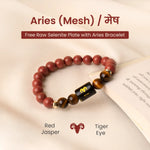 Aries (मेष राशि) Zodiac Red Jasper & Tiger Eye Bracelet