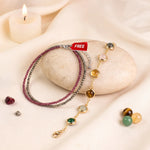 Metal Dhan Yog Bracelet for Women with Free Love & Money Anklet