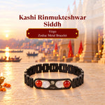 Rinmukteshwar Siddh Virgo Zodiac Metal Bracelet with Free Raw Selenite Plate