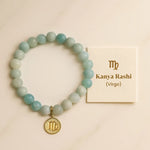 Amazonite Bracelet with Charm (Kanya Rashi) Virgo