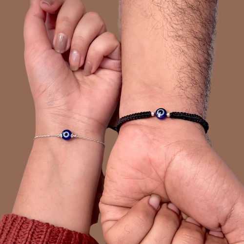 Sleek Evil Eye Couple Bracelet- Combo.