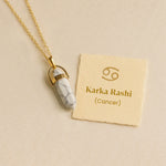 Howlite Pencil Pendant (Karka Rashi) Cancer