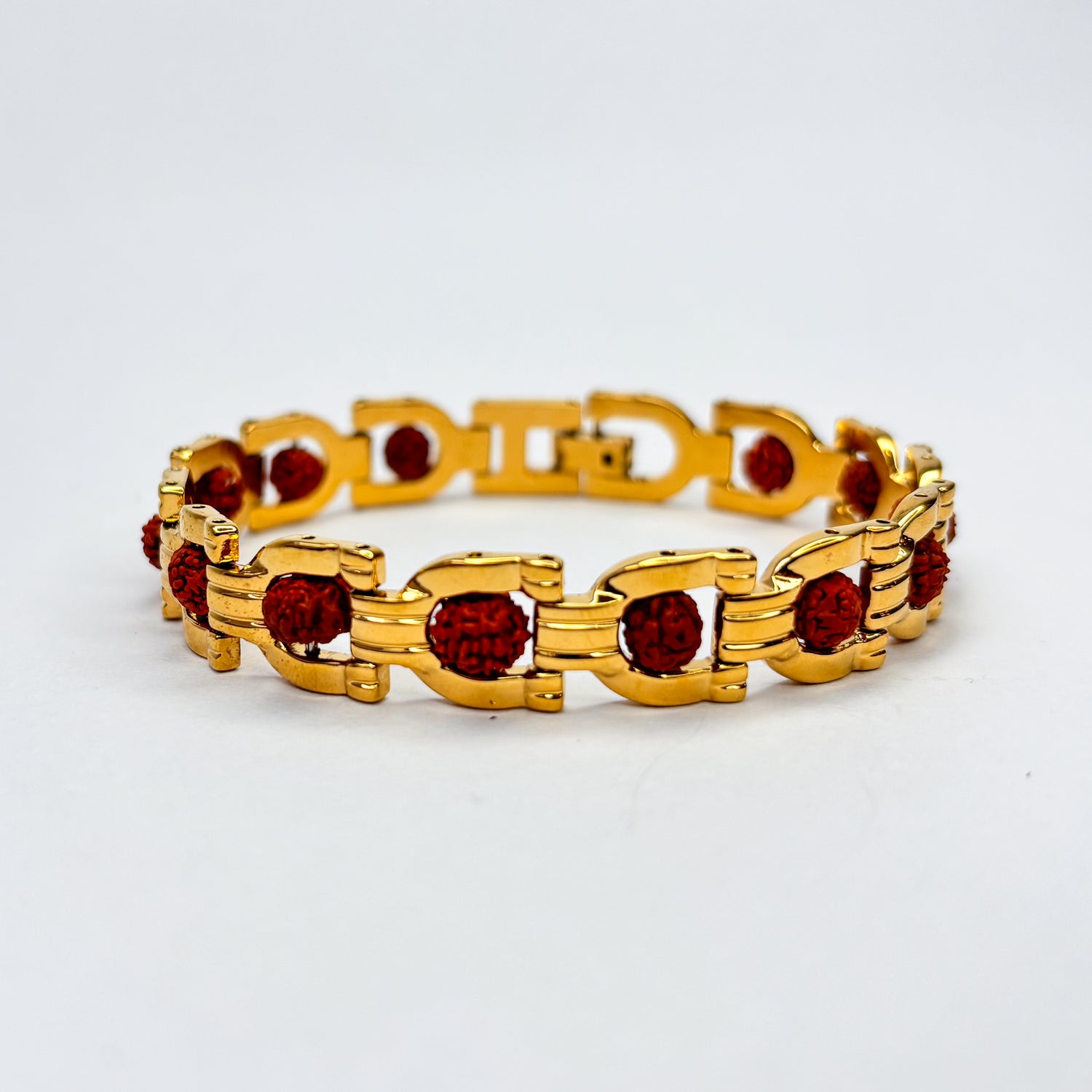 Rudraksha Stainless Steel Bracelet (Men)- Bracelet.