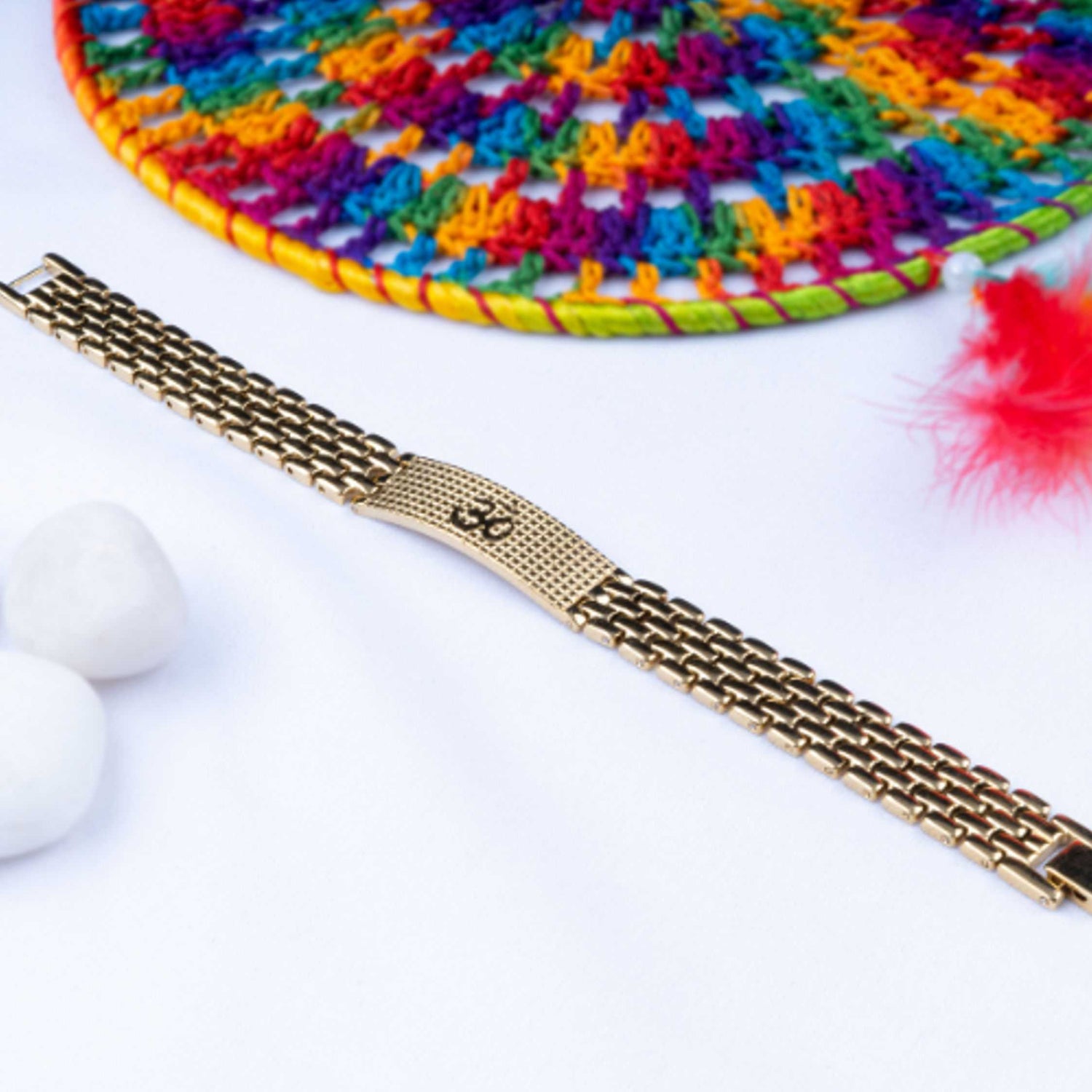 Om Stainless Steel Bracelet- Bracelet.
