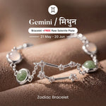 Gemini Zodiac Constellation Bracelet for Women with Free Selenite Plate