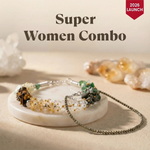 Super-Women Combo: Pyrite Anklet with Dhan Yog Chips Bracelet