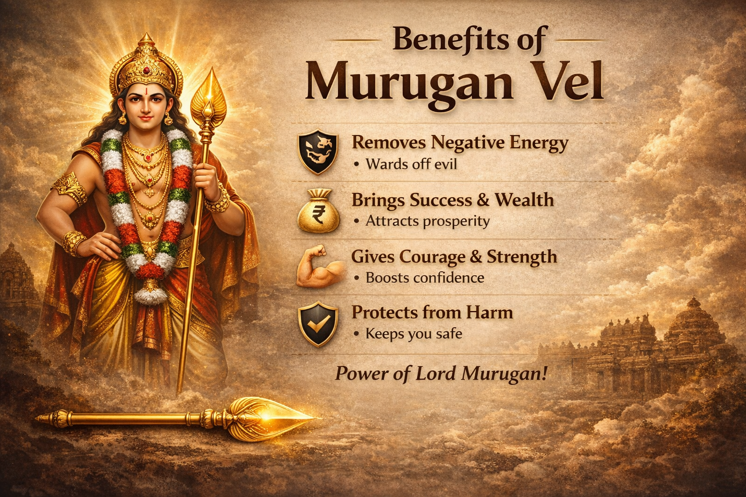 Benefits of Murugan Vel