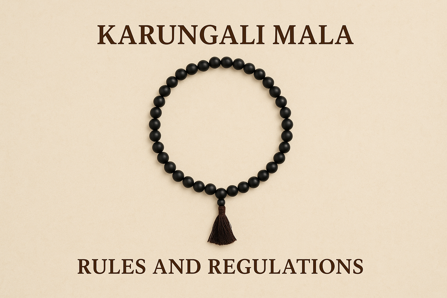 Karungali Mala Rules and Regulations