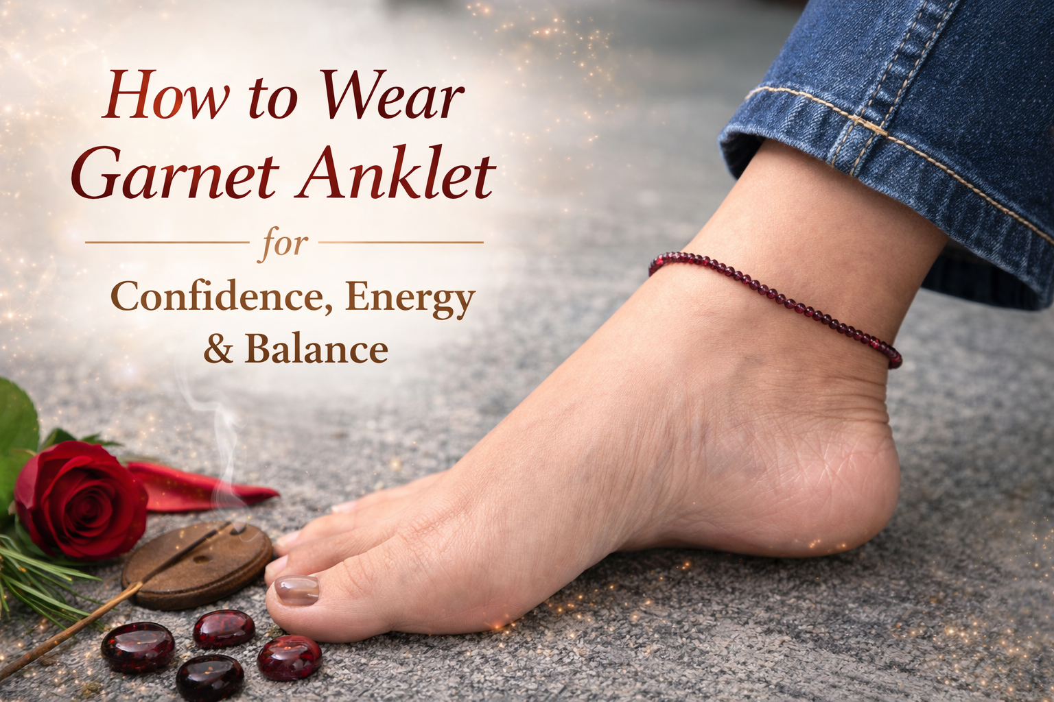 How to Wear Garnet Anklet