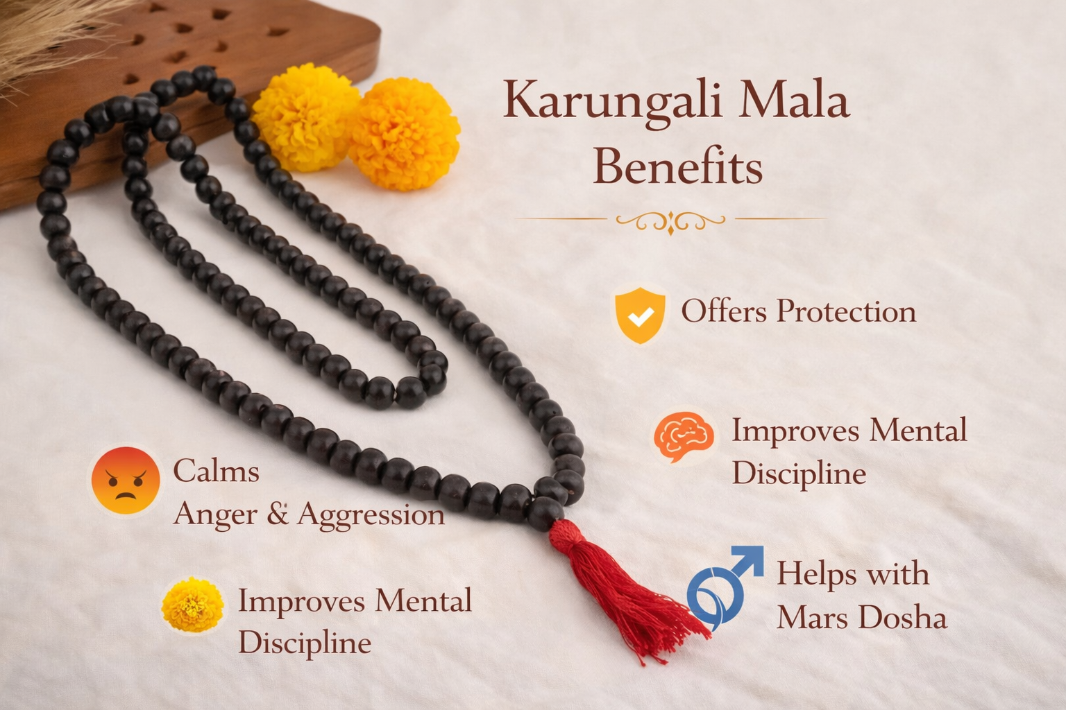 Karungali Mala Benefits: Protection, Peace, and Planetary Balance Explained