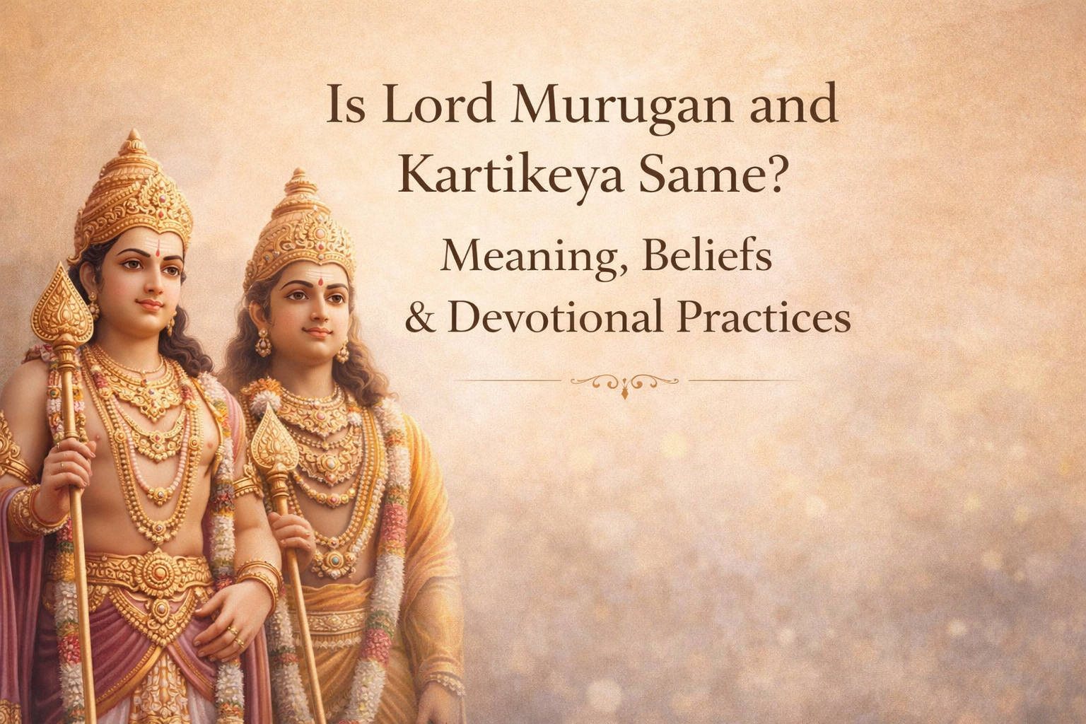 Is Lord Murugan and Kartikeya Same