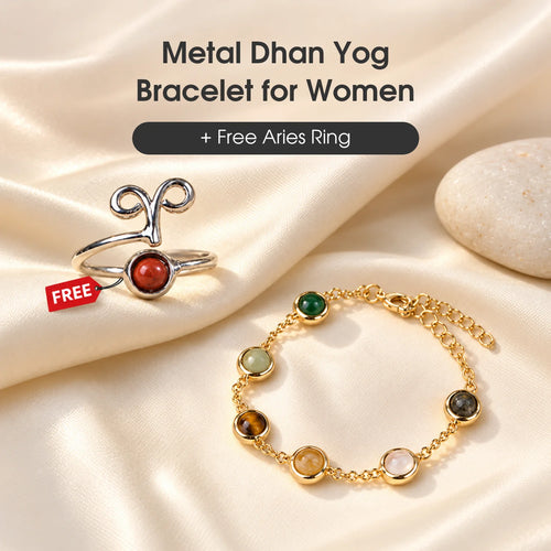 Metal Dhan Yog Bracelet with Free Zodiac Ring