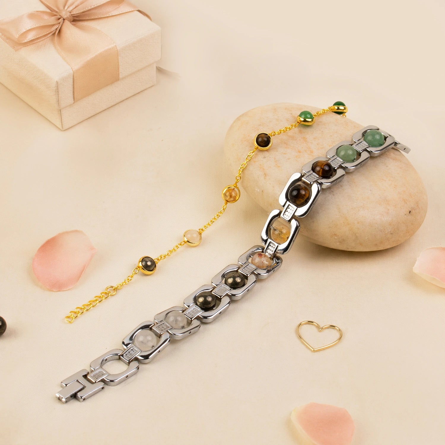 Metal Dhan Yog Couple Bracelet Combo