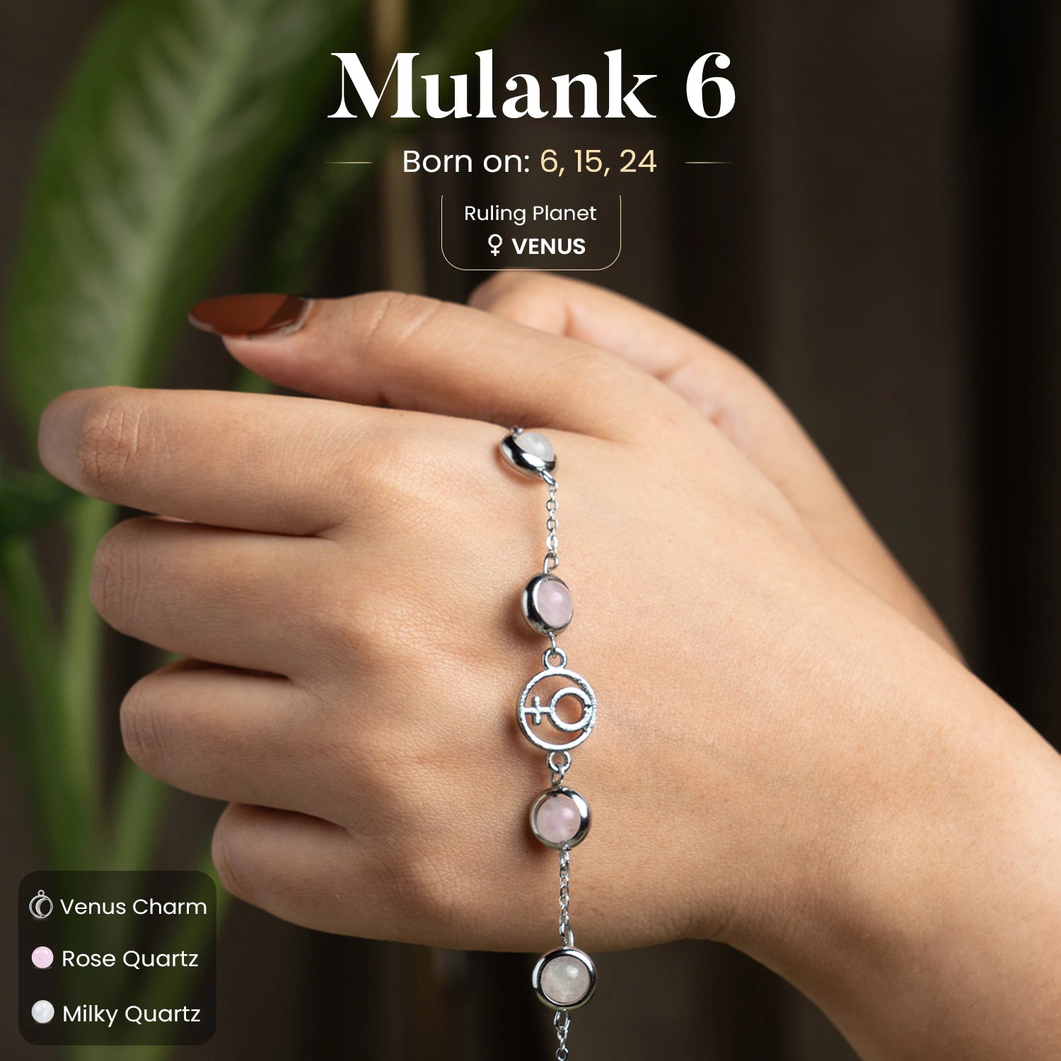 Mulank 6 Shukra | Crystal Bracelet for Women